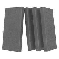 4 Pack Acoustic Panel 23.6"x11.8" 23.6" x 11.8"-4pcs, Charcoal Grey