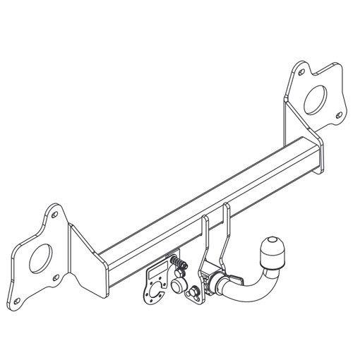 Enganche de remolque desmontable con 13 polos específico para Tesla Model Y 21-24 AutoHak - Imagen 2 de 3