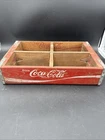 Vtg Corpus Christi TX Enjoy Coca-Cola Soda Coke Wood Bottle Crate Metal Corners