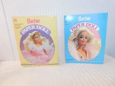 Vintage Barbie Paper Doll Book Set of 2 Uncut Unpunched Golden 1991