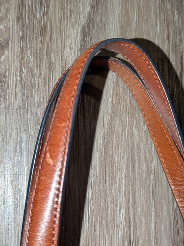 Vintage Fossil Brown Pebbled Leather Crossbody Shoulder Bag Purse With Key Charm - Picture 4 of 23