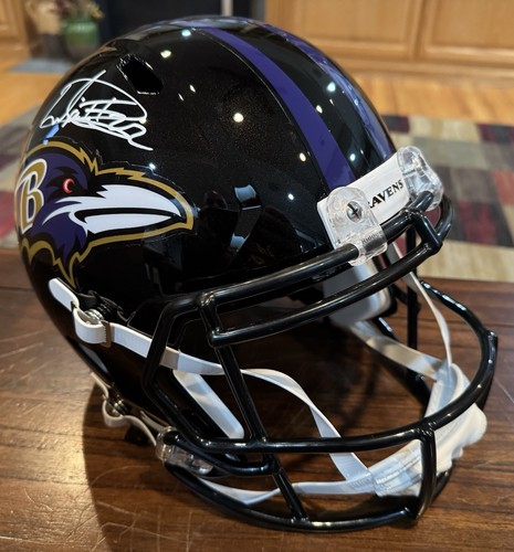 Derrick Henry Signed Baltimore Ravens Full Size Speed Helmet Beckett - Picture 6 of 12