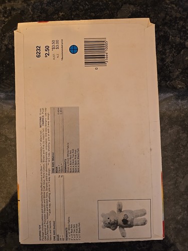 Vintage Butterick 6232 Love-a-Lot Care Bear pattern Cut & Complete - Picture 2 of 2
