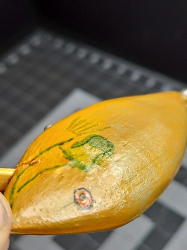 Vintage Wooden Fishing Lure Hand Crafted Unique Perch Sunfish 4" Crankbait - Picture 12 of 15