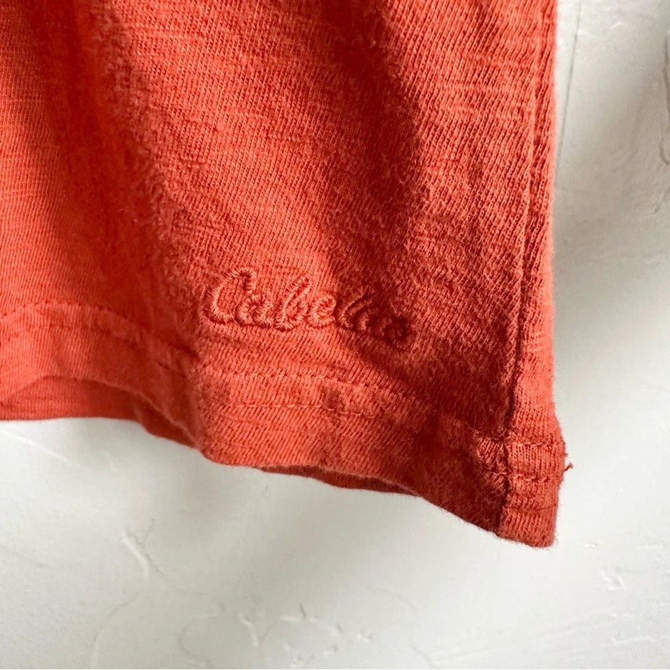 Camiseta para mujer Cabela otoño naranja óxido especias bordada manga 3/4 talla 8 nueva con etiquetas Foto 3 de 4