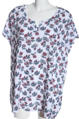 BPC BONPRIX COLLECTION Top batik Dames Haut T EU 52 blanc-rose-bleu - Photo 1/4