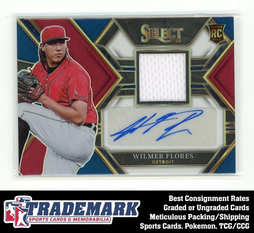 2023 Panini Select #PJA-WF Wilmer Flores Rookie Jersey Auto Tri-Color Prizm #/49
