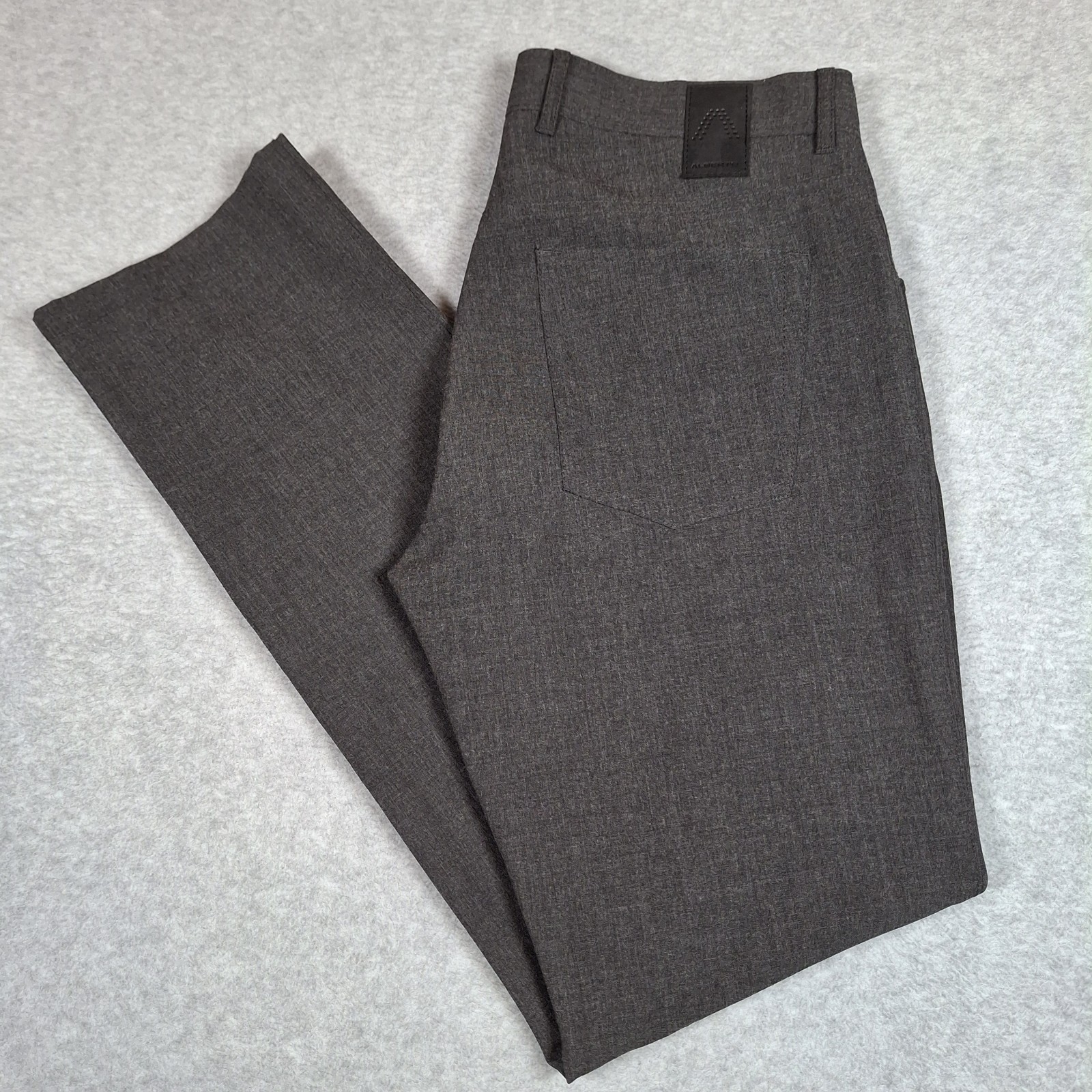 Alberto Ceramica Mens Pants 32X32 Stone Gray Modern Fit Straight Stretch