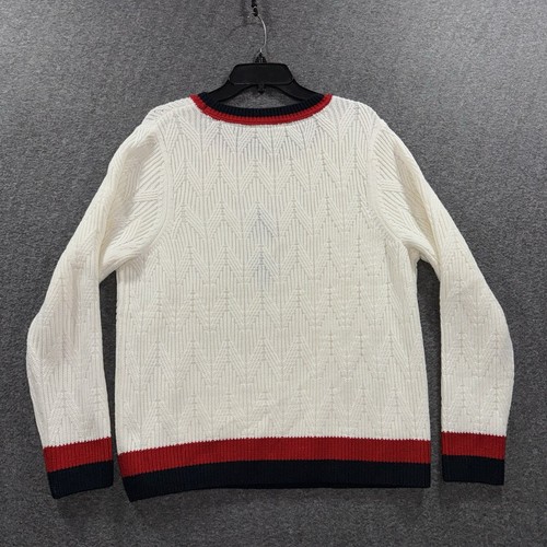 Tommy Hilfiger Pullover Strickpullover Damen XL Big Logo weiß - Bild 6 von 12