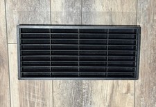 Vintage 1980s Black Wooden Cassette Storage Rack 36 Tape Capacity