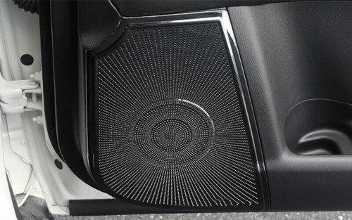 For Nissan Armada 2017-2024 Black Steel Inner Door Speaker Panel Cover Overlay - Picture 9 of 9