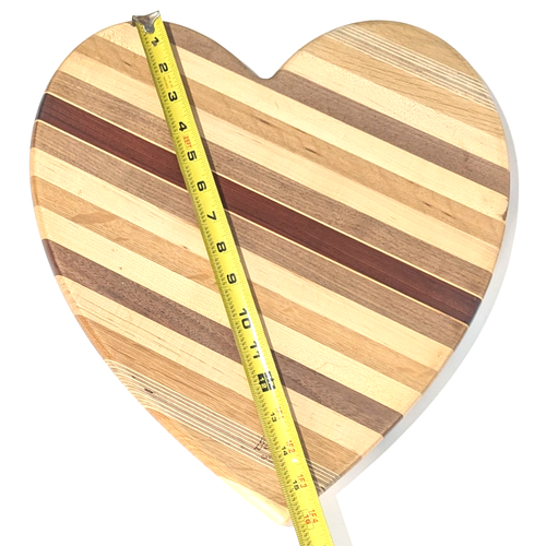 Handmade Hardwood Heart Shaped Tray Cutting Board David Levy Davis Ca - Picture 4 of 5