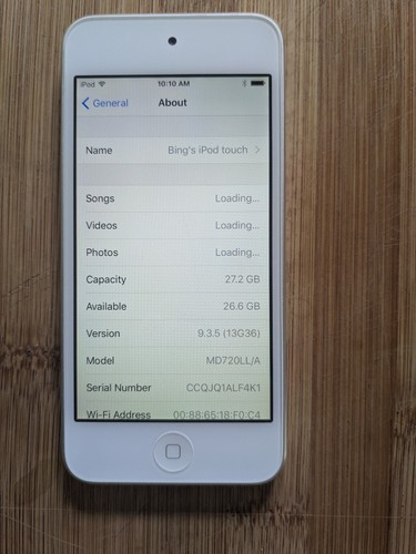 Apple iPod Touch 5th generation 32GB White Silver A1421 - TESTED Grade C - Picture 4 of 6