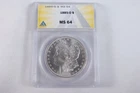 NobleSpirit Morgan SILVER Dollar 1885-O ANACS Ms64 MARK FREE APPEARANCE