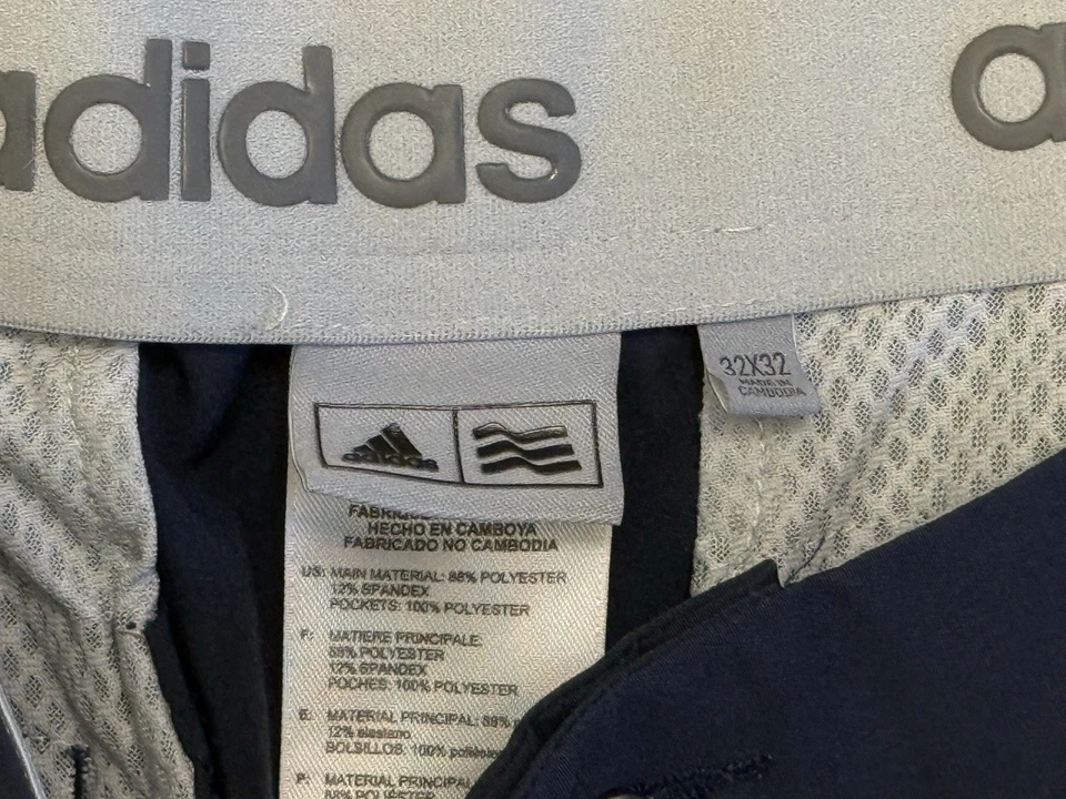 Pantalones de golf clásicos Adidas azul marino para hombre talla 32x32 Foto 3 de 4