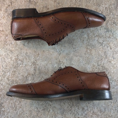 Allen Edmonds Handcrafted Oxford Dress Shoes Mens Size 10 AAA Wingtip USA Made - Picture 2 of 12
