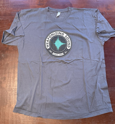 American Apparel T-Shirt 2XL Grey Weaponizing Sound Graphic XXL