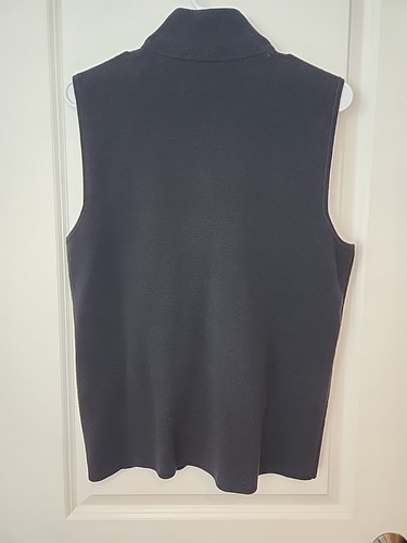 Lauren LRL Active Black Vest Full Zip Button Sz L Womens NWOT Preppy Nautical - Picture 5 of 12