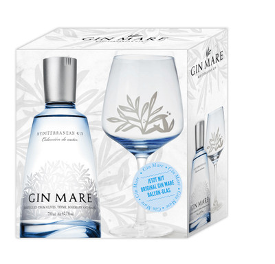 (66,03 /l) Gin Mare mit Balloon Glas 42,7% 0,7l Flasche