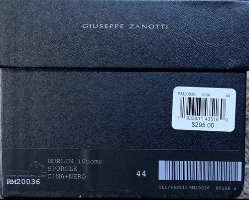 Scivoli Uomo Giuseppe Zanoti Nero e Blu Taglia 11 (44) Prezzo al pubblico consigliato $295 - Foto 5 di 5