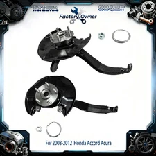 Front Left Steering Knuckle+Wheel Hub Bearing for 2008~12 09 Honda Accord Acura.