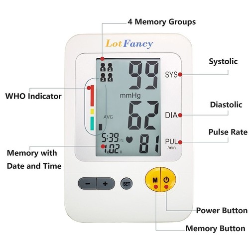 Monitor de Presión Arterial, Brazo Superior Automático BP Cuff 8.7-14.2” Kit de Máquina, Ac... - Imagen 2 de 6