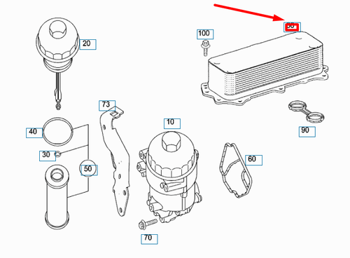 MERCEDES-BENZ ML W164 Oil Cooler A6291800265 NEW GENUINE - Bild 9 von 9