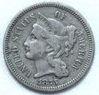 1875-P Three Cent Nickel — photo from another recent sale