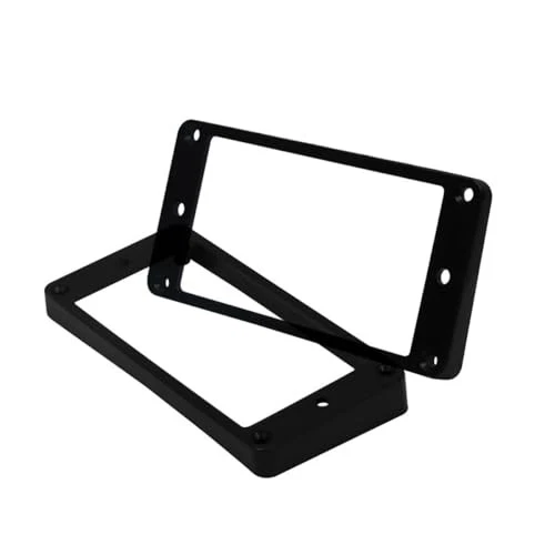 2PCS Black Plastic Humbucker Pickup Ring Curved Bottom Pickup Mounting Frame 3 