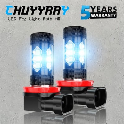 2pcs H11 H8 LED Fog / Driving Light Bulbs 8000K Blue For Chevy Cruze 2011-2015