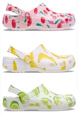 CROCS Classic Fresh Fruits Clog PINK MILK LIME BANANA US WOMENS SZ 8 9 10 11 NEW