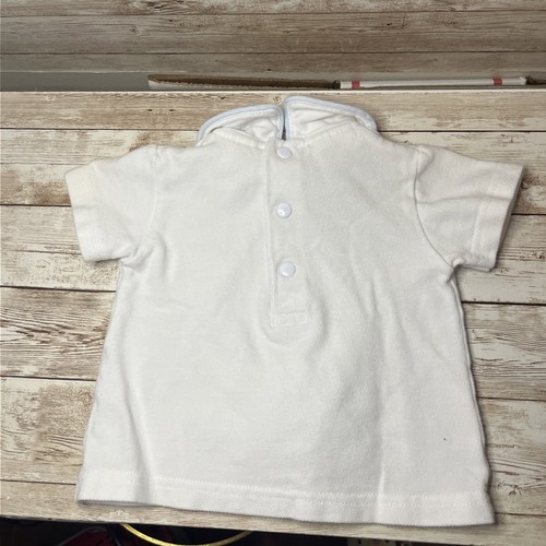 Koala Baby Jungen weißes Poloshirt mit blauen Ankerdetails Größe 0-3 Monate - Bild 7 von 10