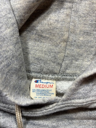 Vintage Boston University 70s 80s Champion Men’s Medium USA Gray Flaws - Picture 5 of 7