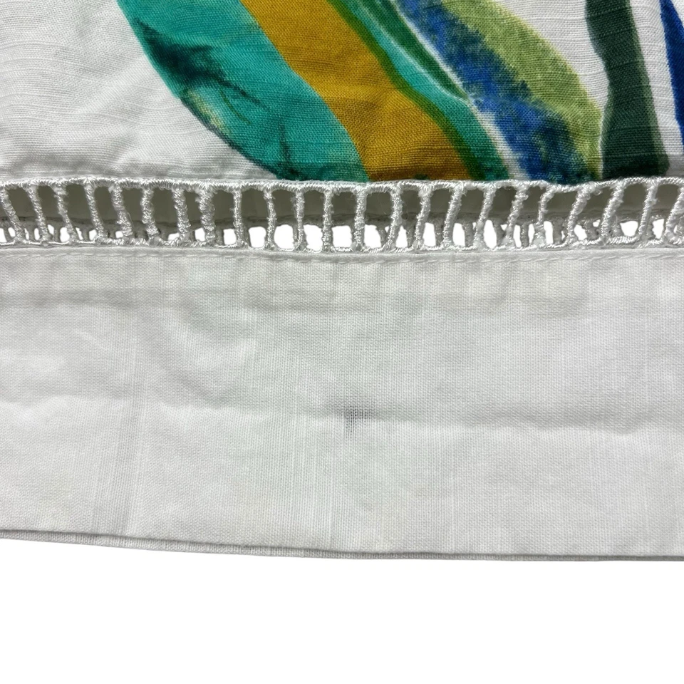 Anthropologie Euro Sham 26x26 Blanco Floral Foto 4 de 4