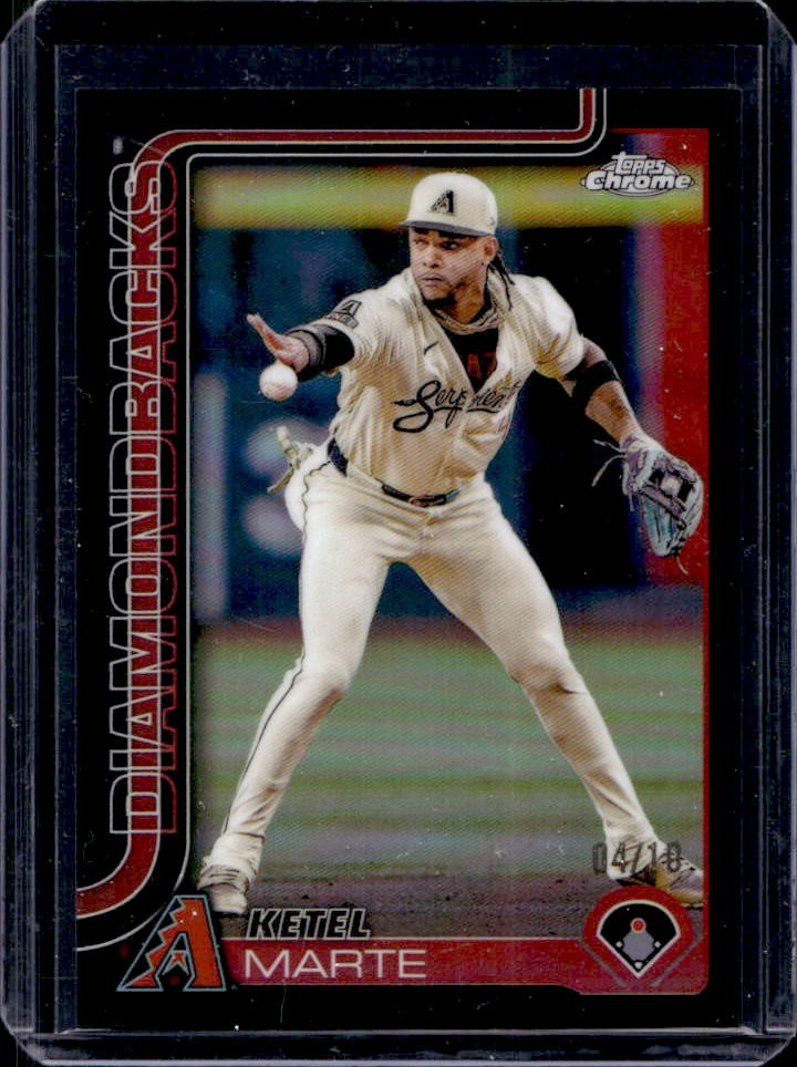 2025 Topps Chrome Ketel Marte Black Refractor #4/10 Diamondbacks