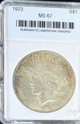 1923 BU Uncirculated Silver Peace