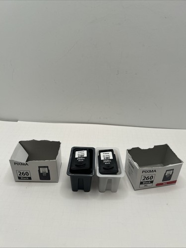 2 Genuine Canon Pixma Printer Ink Cartridge PG-260XL