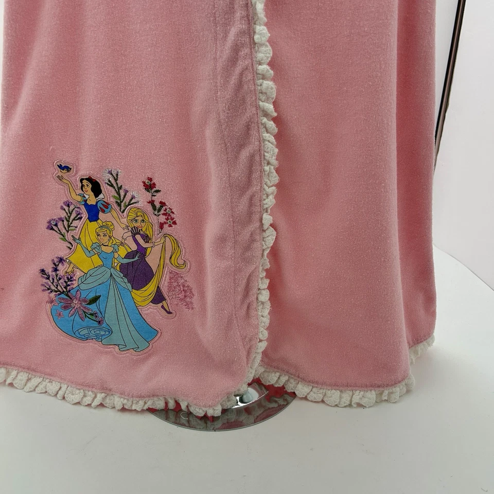 Traje de baño con capucha rosa princesa The Disney Store encubrimiento niñas pequeñas talla 5/6 Foto 3 de 4