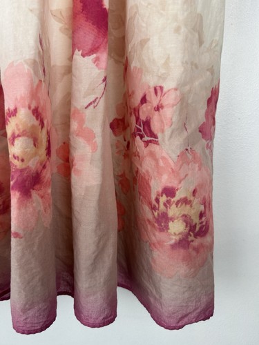 Coldwater Creek Skirt Womens 1X Floral 16 Pink Feminine Flowy Boho Prairie - Picture 4 of 10