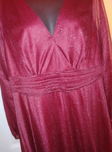 Ever Pretty Evening/Special Occasion Gown 5XL (18) Cranberry Sparkle - Picture 4 of 6