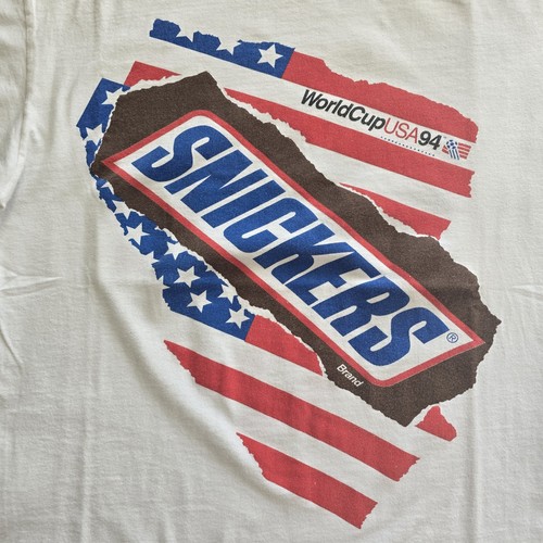 Vintage 1994 World Cup USA Soccer T Shirt & Hat Snickers Apex One Snapback 90s - Picture 2 of 14