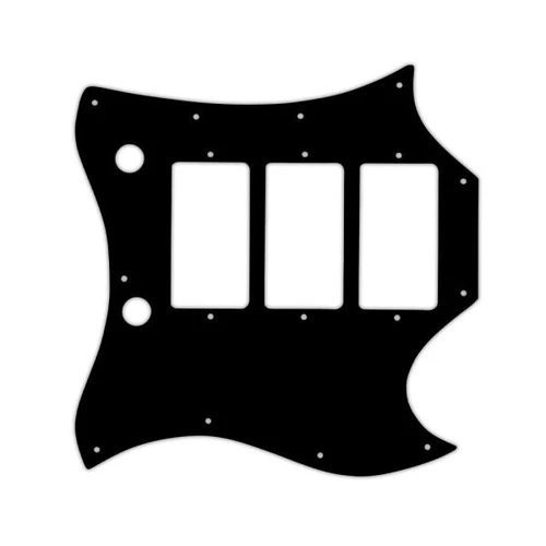 USA CUSTOM PICKGUARD for GIBSON® 1964-1970 FULL FACE SG® CUSTOM - 3 Ply PG BLACK
