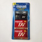 Maxell Mini Dv 60 Min Digital Video Camcorder Cassette Tapes Lot of 3 New