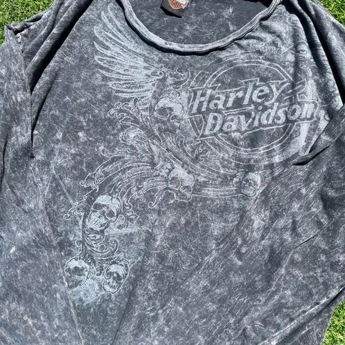 Camiseta de manga larga con estampado integral Harley Davidson estilo Y2K talla XL - Imagen 2 de 8