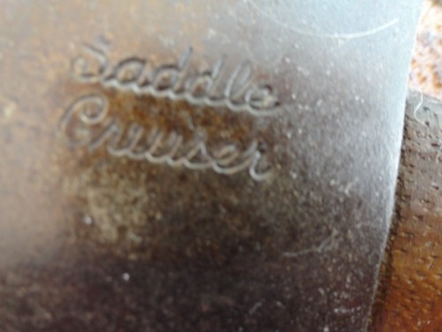 VINTAGE  STAMPED SADDLE CRUISER AXE NICE HANDLE NORLUND DOUBLE BIT WOOD TOOL USA