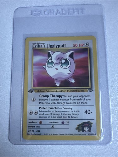 Erika’s Jigglypuff 1st Edition Gym Challenge 69/132 WOTC Vintage Pokemon
