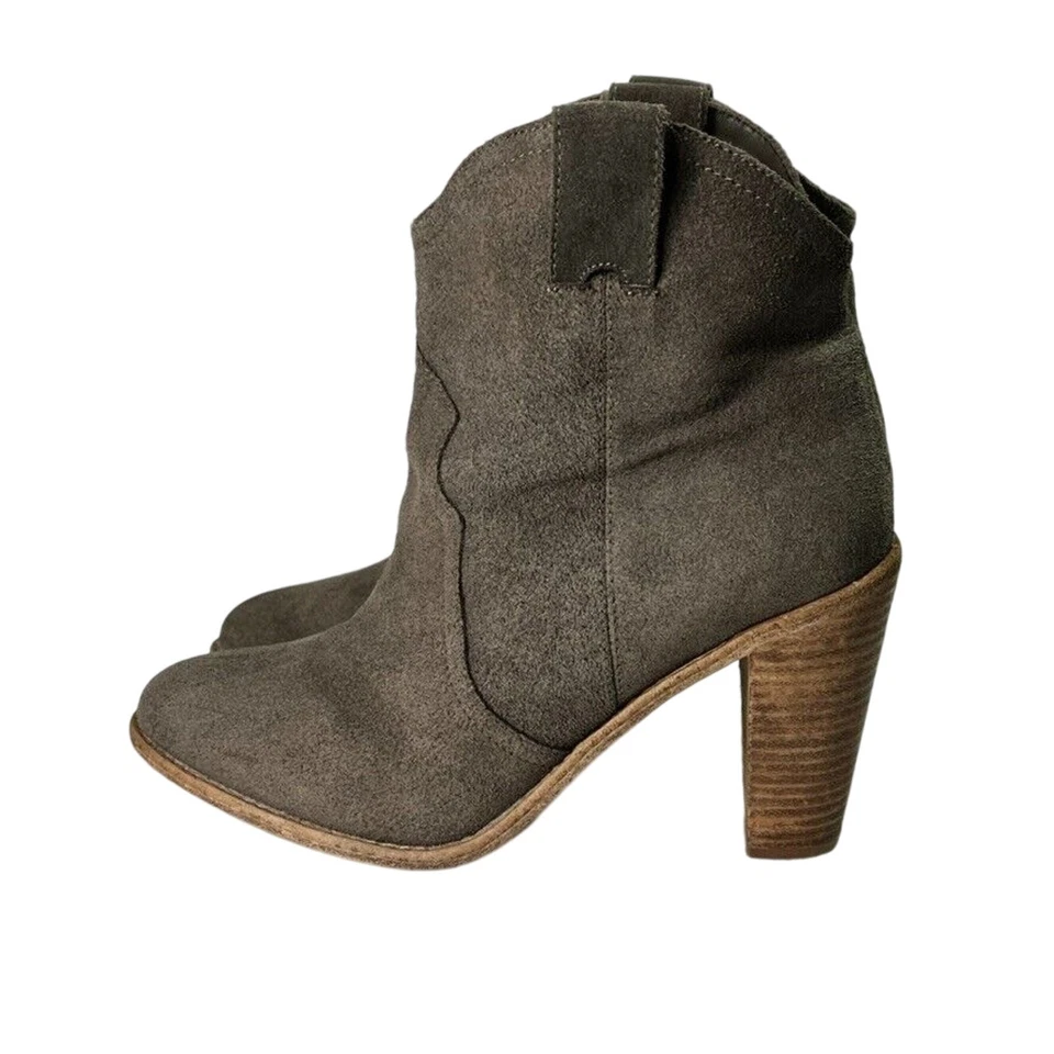 Joie Booties Womens 9.5 Monte Leather Suede Western Lined Heel Cowgirl - Image 2 of 4