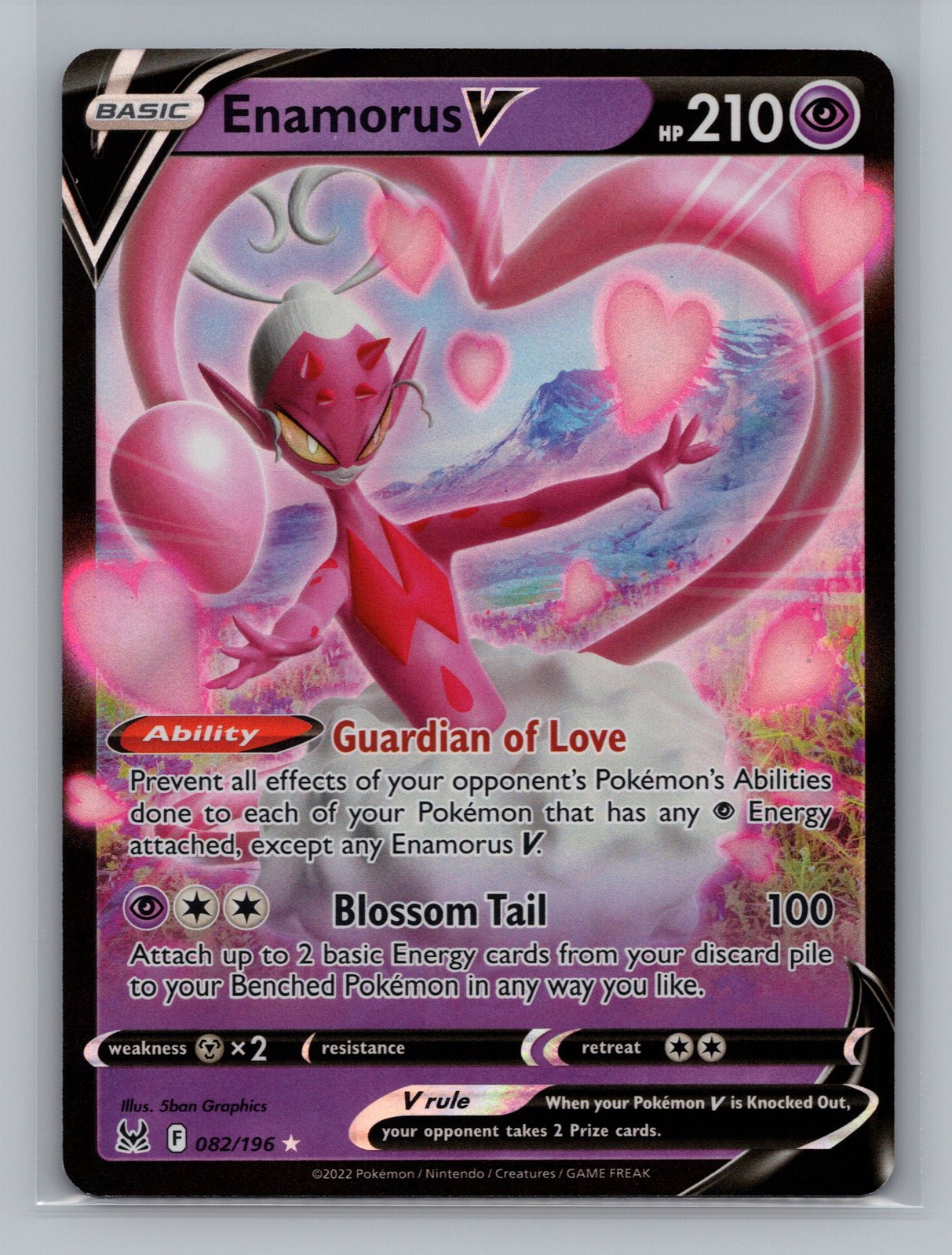 Pokemon Sword & Shield Lost Origin Enamorus V Full Art - NM #82/196 8704