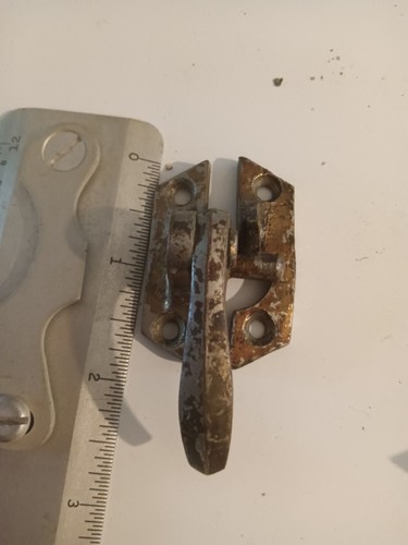 Drei Vintage massive Guss Messing Eisbox Riegel Hardware - Bild 9 von 9