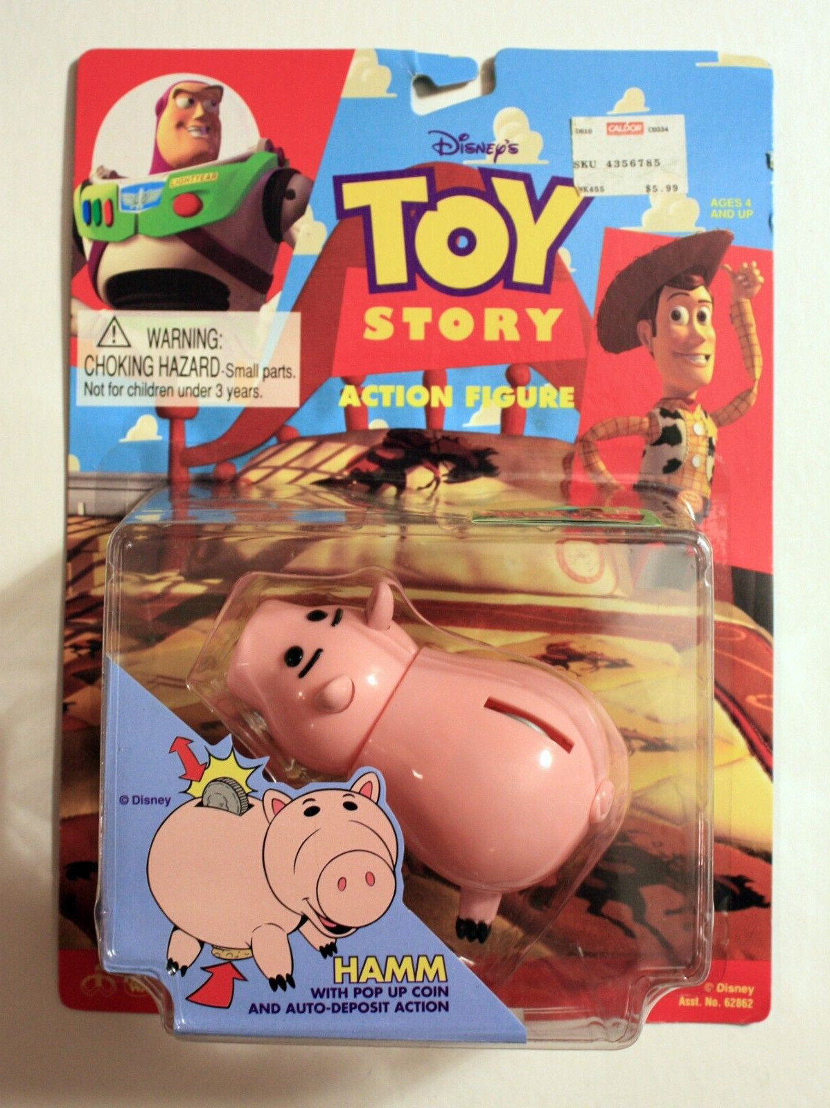 Hamm by Thinkway Vintage Toy Story Action Figure New In Box 1995